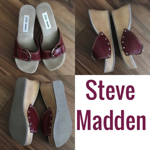 Steve Madden Shoes - Steve Madden burgundy Wedges Size 6B
